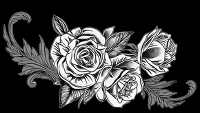 Розы уголок3 - картинки для гравировки